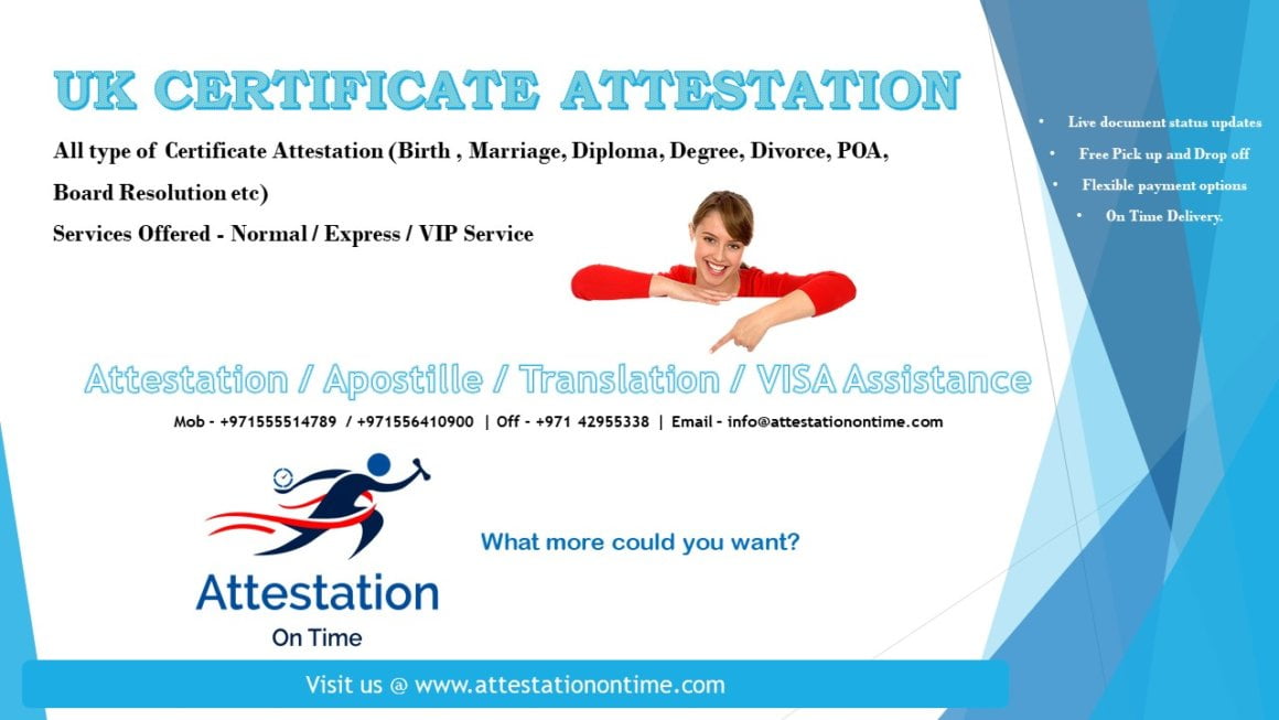 UK Certificate Attestation Dubai